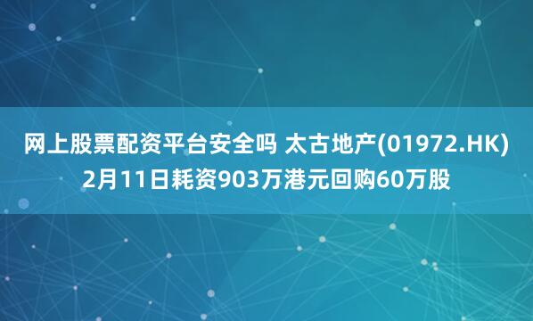 网上股票配资平台安全吗 太古地产(01972.HK)2月11日耗资903万港元回购60万股