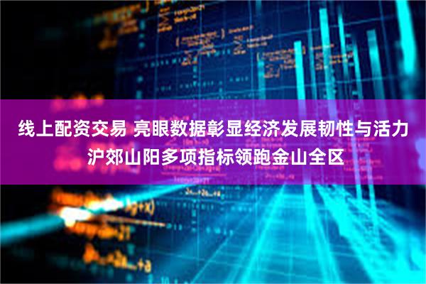 线上配资交易 亮眼数据彰显经济发展韧性与活力 沪郊山阳多项指标领跑金山全区